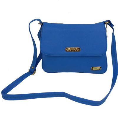 

Sileriya Bags Girls Blue PU, Linen Sling Bag