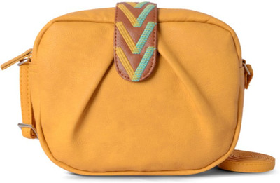 

Baggit Women Yellow PU Sling Bag