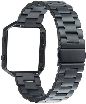 

Shopizone Stainless Steel Strap with Frame for Fitbit Blaze Black Color Smart Watch Strap(Black)