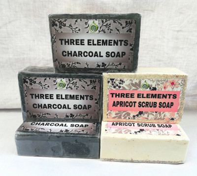 

Three Elements Charcoal and Apricot Scrub combo(200 g, Pack of 5)