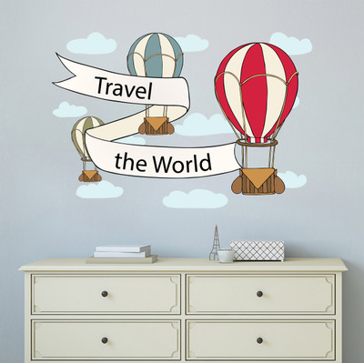 Flipkart SmartBuy 155 cm World Travel Self Adhesive Sticker(Pack of 1)