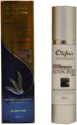 

Olifair Sunscreen Lotion ( Daily Protection from UV Damage, Skin Cancer, Wrinkles, Dark Spots, Premature aging ) - SPF 30+(50 ml)