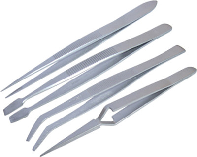 

Scorpion Tweezers Stainless Steel Set of 4pcs For Gadget Repairing, Hobby, Craft, Jewellery Making, Watch repair Work