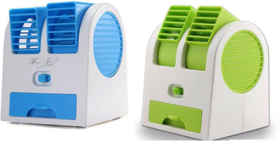

Elegant Shopping Small mini air fan-09 ERT-01 USB Fan(Blue, Green)