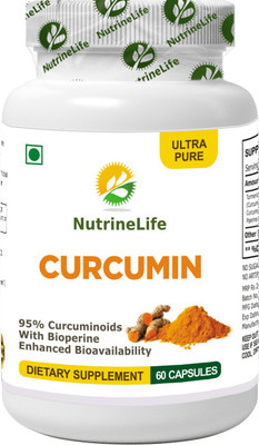 

NutrineLife NutrineLife Turmeric Curcumin with Bioperine Black Pepper and High Potency 95% Curcuminoids, 60 Capsules of Enhanced Bioavailability Dietary Supplements(60 No)