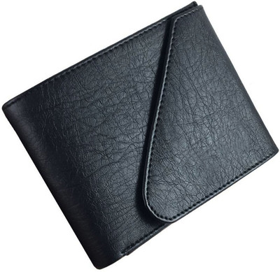 

Wildmount Men Black Artificial Leather Wallet(5 Card Slots), Balck