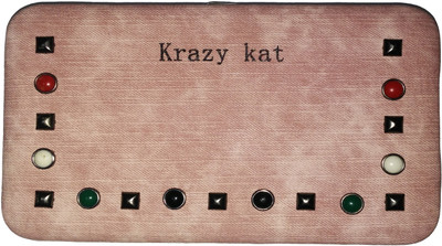 

Fashion Catz Women Pink Denim Wrist Wallet(8 Card Slots), White