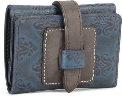 

Holii Women Casual Multicolor Genuine Leather Wallet(6 Card Slots), Blue brn