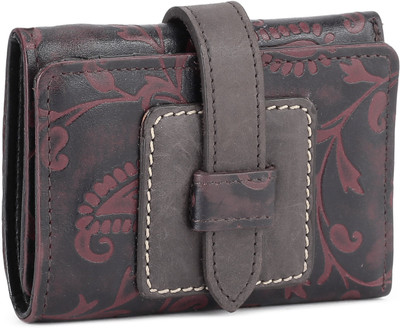 

Holii Women Casual Black, Maroon Genuine Leather Wallet(6 Card Slots), Bordx brn