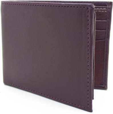 

Nietz Men Brown Genuine Leather Wallet(8 Card Slots)