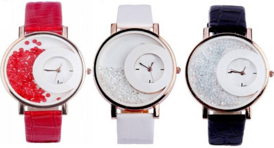 

Rage Enterprise designer Multicolour half moon RE23 Watch - For Girls
