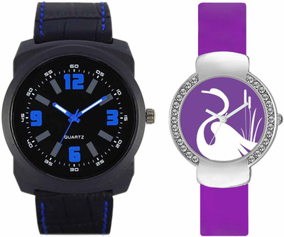 

VALENTIME VL32VT22 New Latest Stylish Designer Collection Leather Combo Couple Diamond Fancy Casual Best Offer Watch - For Men & Women