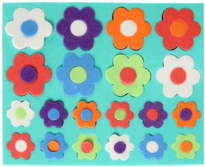 

SAMPADA Two Color Combo Flower Sticker Yoyo Friction Sticker(Pack of 5)