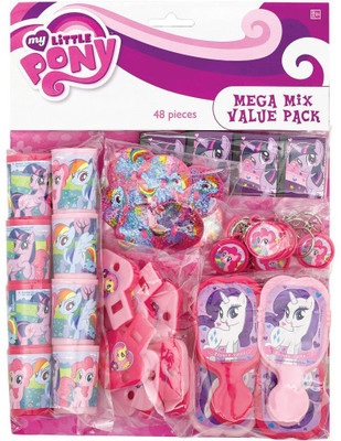 

Amscan Pony Mega Mix Value Favor Pack (48) Pieces Birthday Party Supply(Multicolor)