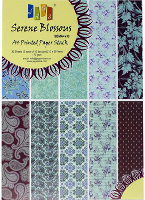 

JAGS A4 Craft Papers Serene Blossous - (CPPS19) - 10 Pattern Designs 30 Sheets