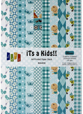 

JAGS A4 Craft Papers It’s a Kids!! - (CPPS16) - 10 Pattern Designs 30 Sheets