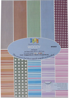 

JAGS A4 Craft Papers Woody - (CPPS21) - 10 Pattern Designs 30 Sheets