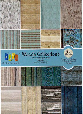 

JAGS A4 Craft Papers Woods Collection - (CPPS22) - 16 Pattern Designs 48 Sheets