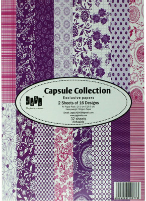 

JAGS A4 Craft Papers Capsule Collection - (CPPS13) - 16 Pattern Designs 32 Sheets