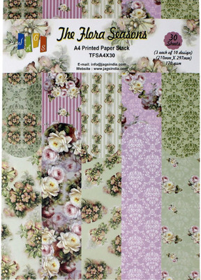 

JAGS A4 Craft Papers The Floral Seasons - (CPPS18) - 10 Pattern Designs 30 Sheets