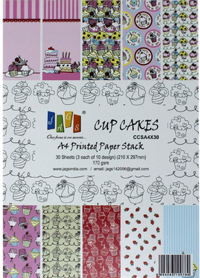 

JAGS A4 Craft Papers Cup Cakes - (CPPS02) - 10 Pattern Designs 30 Sheets