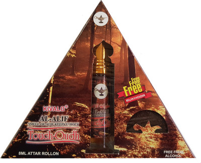 

Kivalo Ⓡ Pure Original Touch-Oudh Roll On Attar 8 ml with Free 10 g Bukhoor Coin Floral Attar(Oud (agarwood))