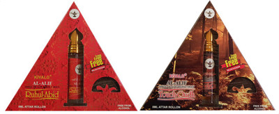 

Kivalo Ⓡ Pure Original Ruhul-Abid & Touch-Oudh Roll On Attar Pack of 2 x 8 ml with Free 2 x 10 g Bukhoor Coin Floral Attar(Musk)
