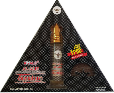 

Kivalo Ⓡ Pure Original Signature Roll On Attar 8 ml with Free 10 g Bukhoor Coin Floral Attar(Musk)