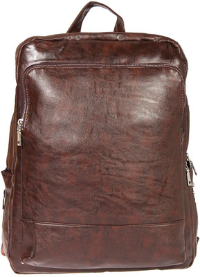 

LEATHEROM backpack_plain_3chain_brown 30 L Backpack(Brown)