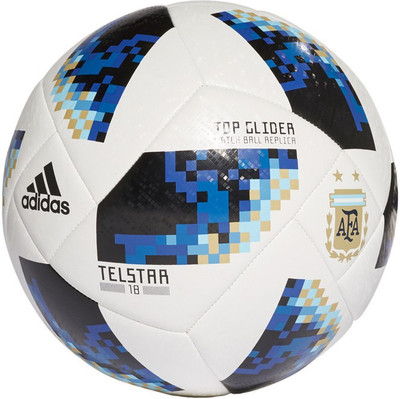 

ADIDAS FIFA WORLD CUP Argentina Supporters GLIDER BALL Football - Size: 5(Pack of 1, Multicolor), White and black