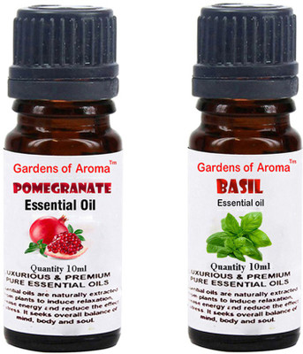 Gardens Of Aroma Pomegranate Essential Oil And Basil Essential Oil(20 ml)