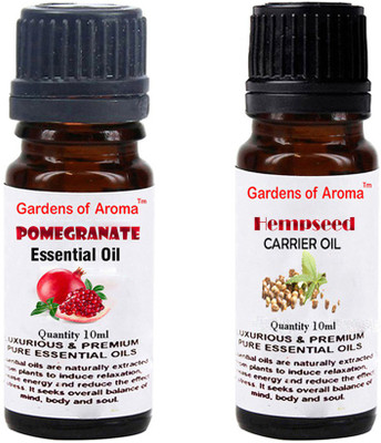 

Gardens Of Aroma Pomegranate Essential Oil And Hepmseed Carrier Oil(20 ml)