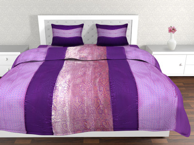 84 Off On Dreamline By Big Bazaar Polycotton Double Bed Cover Purple On Flipkart Paisawapas Com