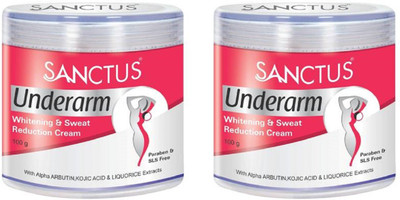 

SANCTUS Underarm Whitening & Sweat Reduction Cream ( with Alpha ARBUTIN, Kojic Acid & Liquorice Extracts )- NEW IMPROVED FORMULA (PARABEN & SLS FREE) -100gm (Pack of 2)(100 g)