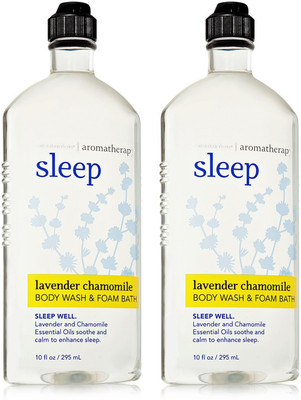 Bath & Body Works Aromatherapy Sleep Lavender Chamomile Body Wash & Foam Bath(295 ml, Pack of 2)