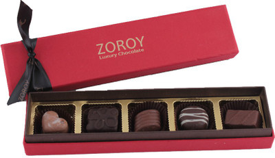 Zoroy Luxury Chocolate Box of 5 assorted Singature Pralines Fudges(55 g)