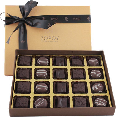 

Zoroy Luxury Chocolate Box of 20 Dark pralines Fudges(240 g)