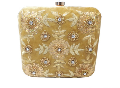 

HimalayaHandicraft Party Gold Clutch