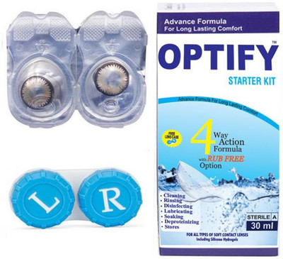 

Optify Color Contact Lens Zero Power Monthly Contact Lens(0, Brown, Pack of 2)