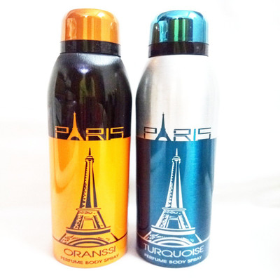 

Paris ORANSSI AND TURQUOISE Perfume Body Spray - For Men & Women(400 ml, Pack of 2)