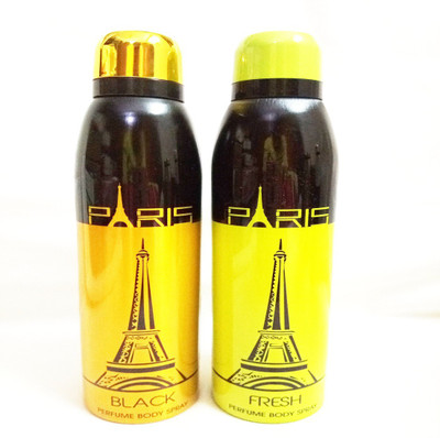 Paris BLACK AND FRESH Perfume Body Spray - For Men & Women(400 ml, Pack of 2)