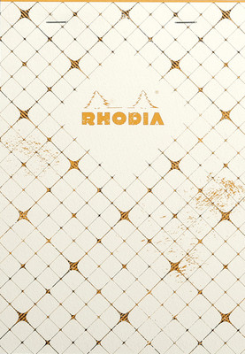 

Rhodia A5 Note Pad(16634C Heritage White Quadrille Stapled Orange Line Ruled Notepad - A5 - 210 mm x 148 mm, White/Orange)