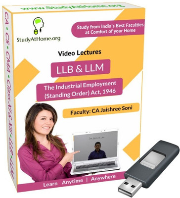 

StudyAtHome.org The Industrial Employment (Standing Order) Act, 1946 Video Lectures(Pendrive)