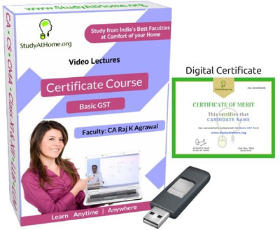 

StudyAtHome.org Basic GST Certificate Course Video Lectures(Pendrive)