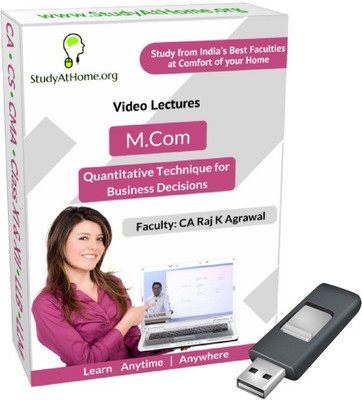 

StudyAtHome.org M.Com DU - Quantitative Technique for Business Decisions Video Lectures(Pendrive)