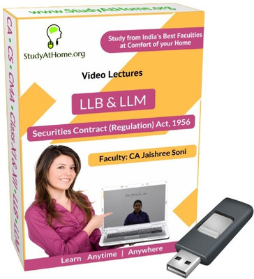 

StudyAtHome.org Securities Contract (Regulation) Act, 1956 Video Lectures(Pendrive)