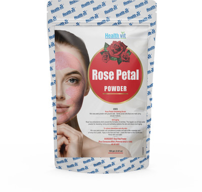 

HealthVit Rose Petal Powder 100g (3.52 oz) | For Beautiful Hair & Skin(100 g)