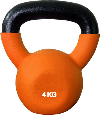 

KAKSS Half Coating Neoprene Kettlebell for Strength and Conditioning (Proudly Made in India) Orange Kettlebell(4 kg)