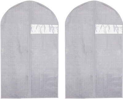 

HomeStorie Foldable Travel and Storage Garment Cover Bag , 60 x 100 cm, Pack of 2(Grey)