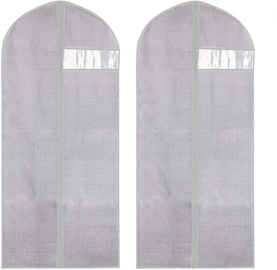 

HomeStorie Foldable Travel and Storage Garment Cover Bag, 60 x 135 cm, Pack of 2(Grey)